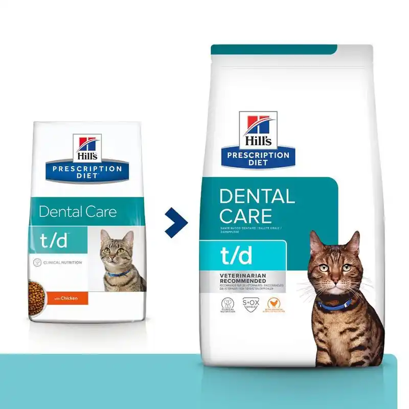 Biztonságos vásárlás Hill‘s Prescription Diet t/d Dental Care csirke macskatáp