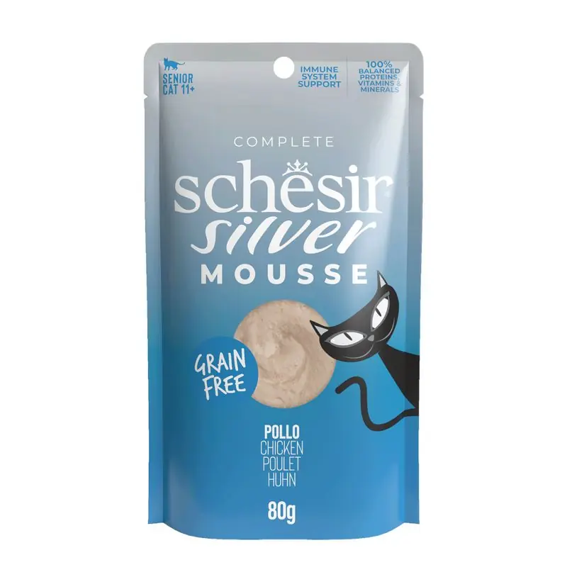Akciós ár Schesir Silver Mousse gazdaságos csomag 24 x 80 g