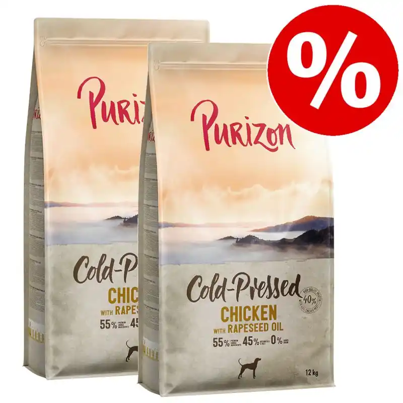 Legkelendőbb Purizon Coldpressed gazdaságos csomag 2 x 12 kg