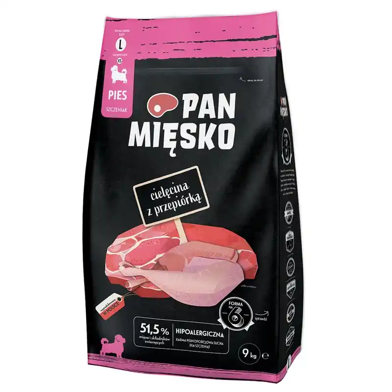 Pan Mięsko Large Puppy borjú & fürj Biztonságos vásárlás