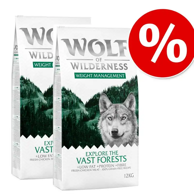 Szuper ajánlat Wolf of Wilderness "Explore" gazdaságos csomag 2 x 12 kg