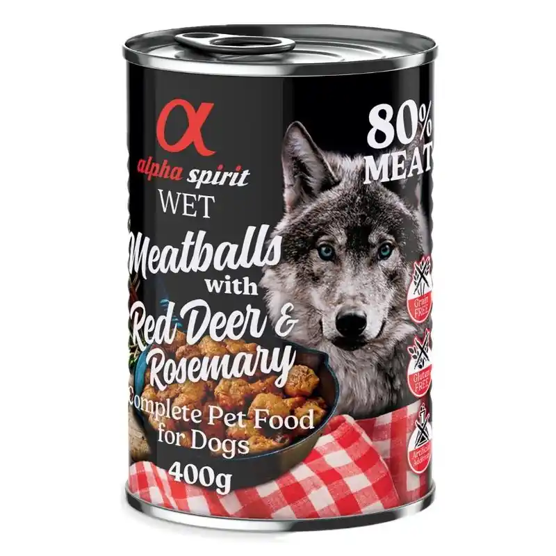 Legjobb ár alpha spirit Dog Meatballs gazdaságos csomag 12 x 400 g