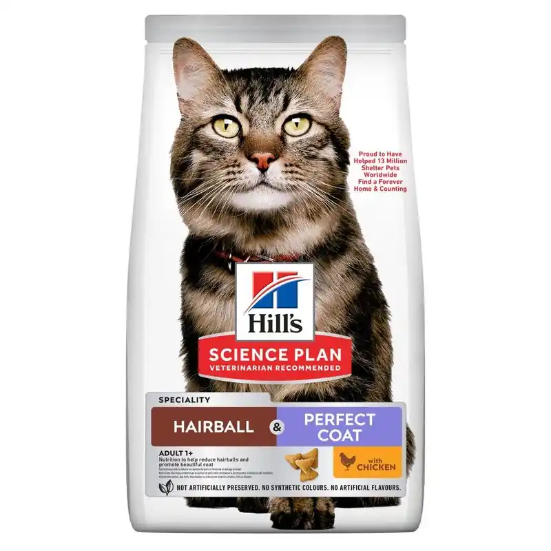 Ajánlat Hill‘s Science Plan Hairball & Perfect Coat Adult csirke