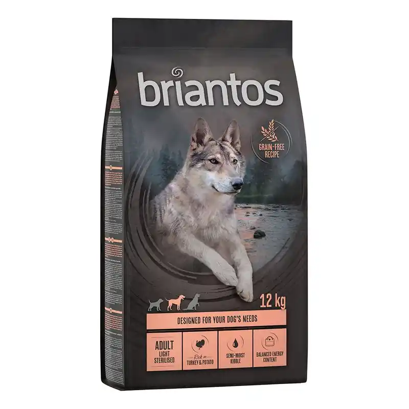 Briantos Adult Light/Sterilised pulyka & burgonya - gabonamentes Népszerű