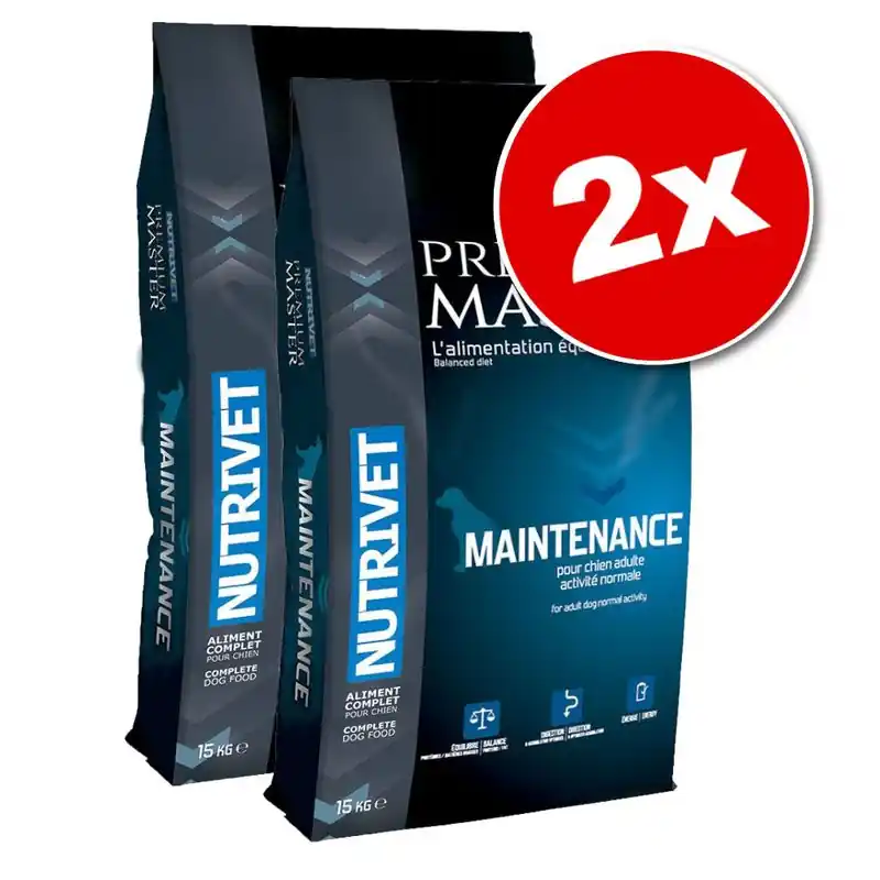 2 x 15 kg Nutrivet Premium Master kutyatáp Kedvezményes ár