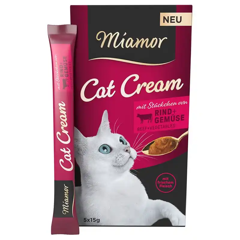Kiárusítás Miamor Cat Cream marha + zöldség