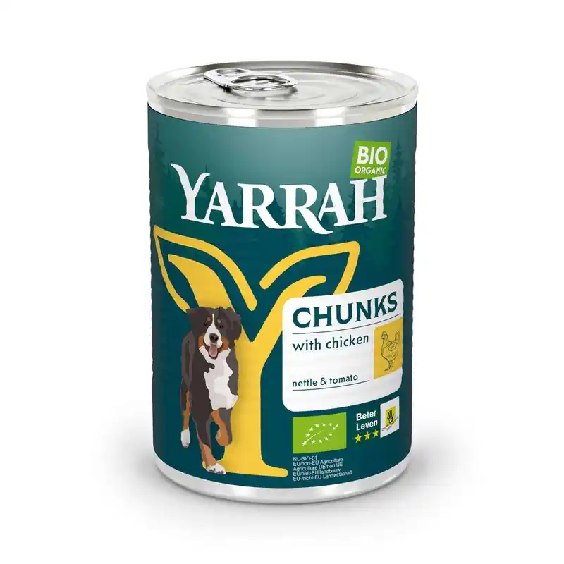 Árcsökkenés Yarrah Bio falatkák bio csirke, bio csalán & bio paradicsom