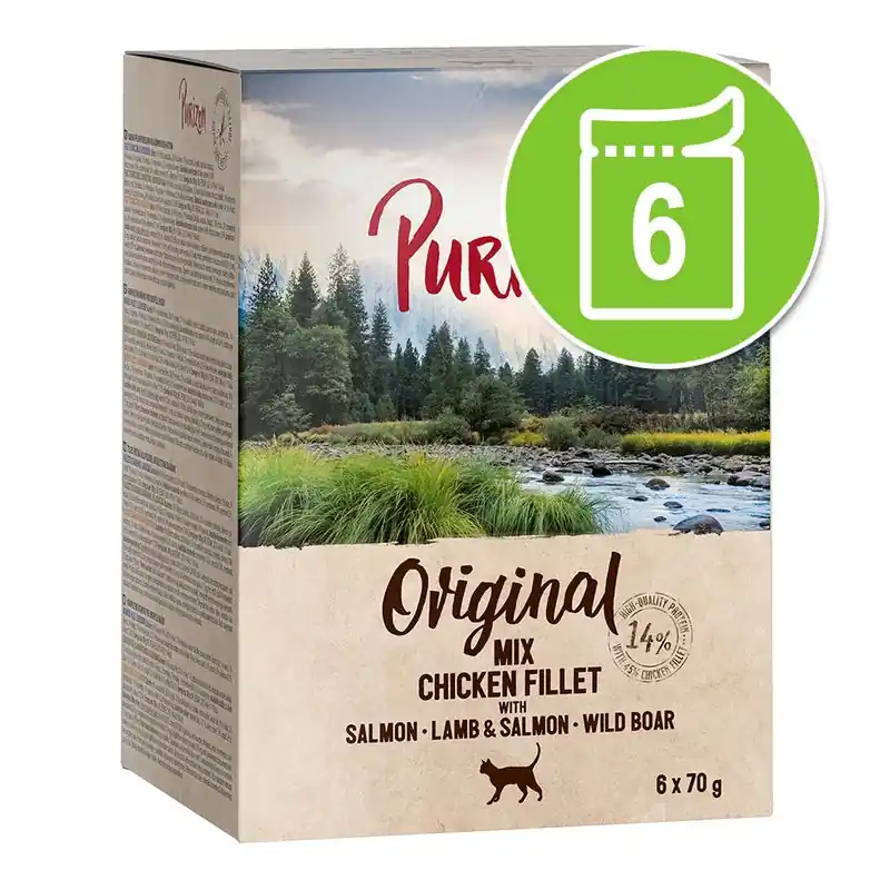 Szuper ajánlat Purizon Adult 6 x 70 g tasakos - gabonamentes