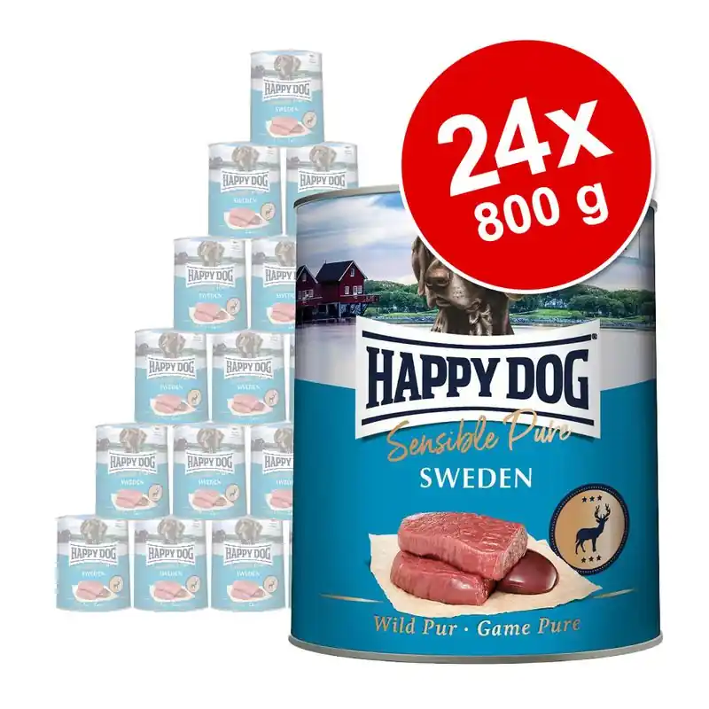 Legjobb ár Happy Dog Sensible Pure gazdaságos csomag 24 x 800 g
