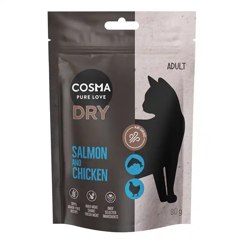 Azonnal elérhető Cosma Air-Dried lazac & csirke termékminta 80 g