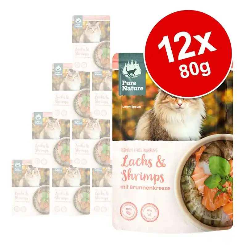 Olcsóbb Pure Nature Cat lazac & garnéla
