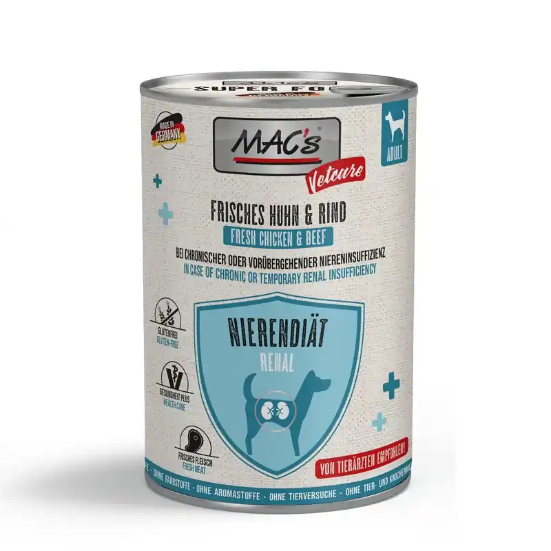 Szuper akció MAC‘s Dog Vetcare vesediéta gazdaságos csomag 24 x 400 g