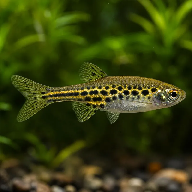 Hal - Aranygyűrűs dánió - Brachydanio tinwini sp. Burma Leopard Népszerű
