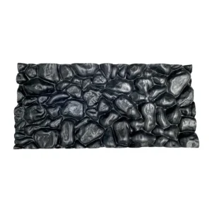 3D Akvárium háttér FOLYAMI KAVICS - 80x40cm (fekete) Legjobb ár