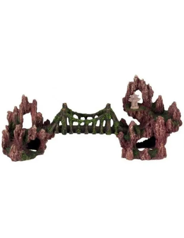 HEGYI FÜGGŐHÍD akvárium dekoráció - 87833 (38x12x19cm) Biztonságos fizetés