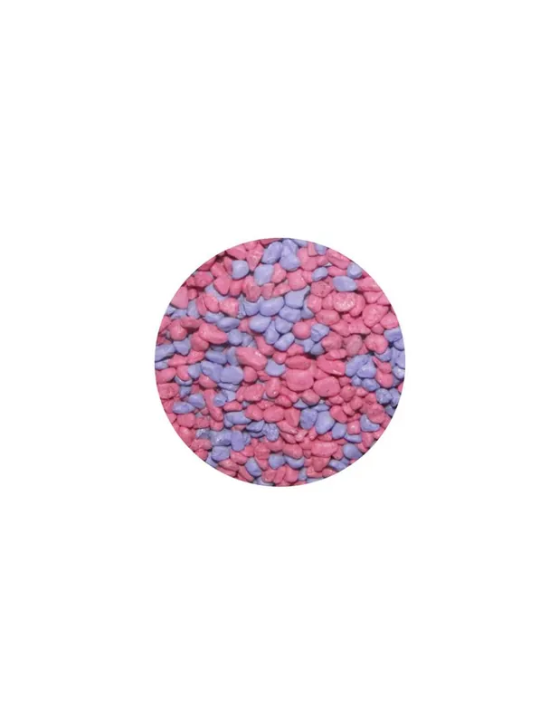 Korlátozott ajánlat Színes akváriumi aljzatkavics LILA-PINK 5kg - 1-2mm