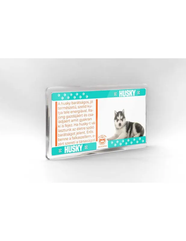 Kutyás hűtőmágnes 11*6cm - HUSKY Kiárusítás