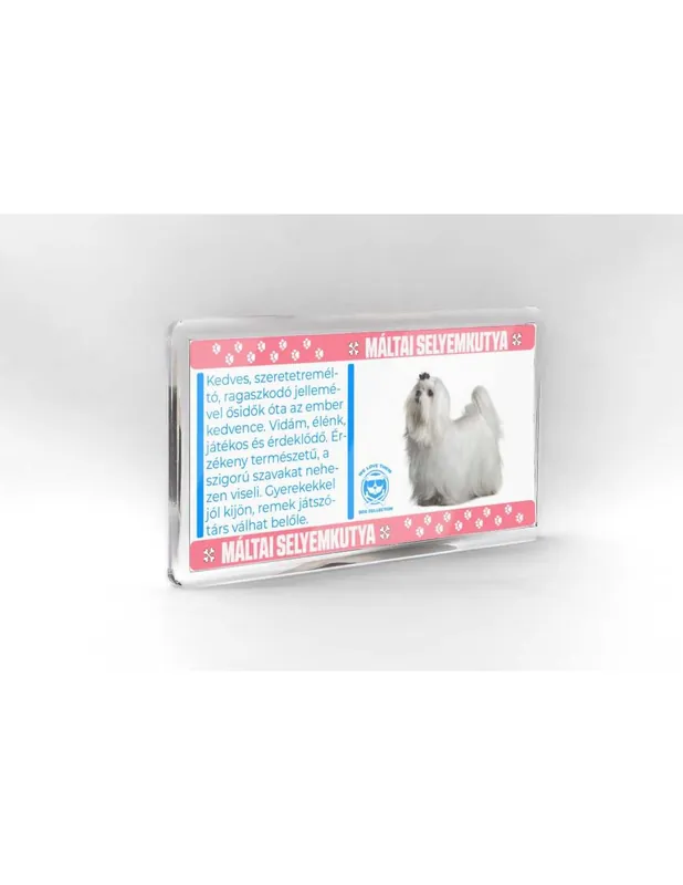 Újdonság Kutyás hűtőmágnes 11*6cm - MÁLTAI SELYEMKUTYA