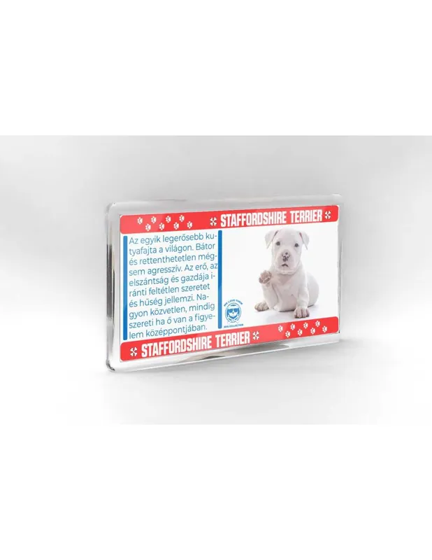Legkelendőbb Kutyás hűtőmágnes 11*6cm - STAFFORDSHIRE TERRIER