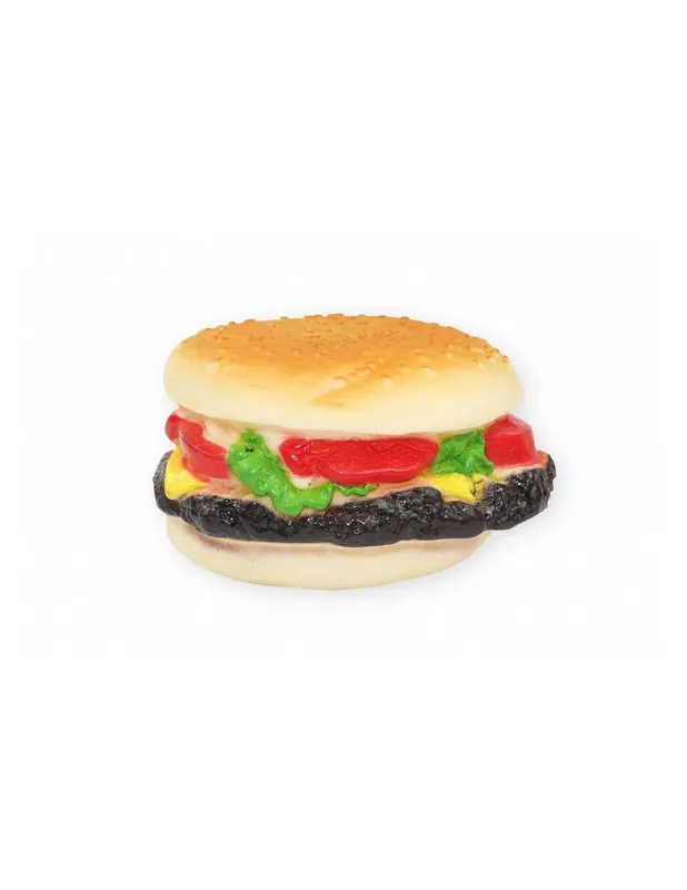 Pet Nova kutyajáték - sípoló gumi hamburger 10cm Csak ma