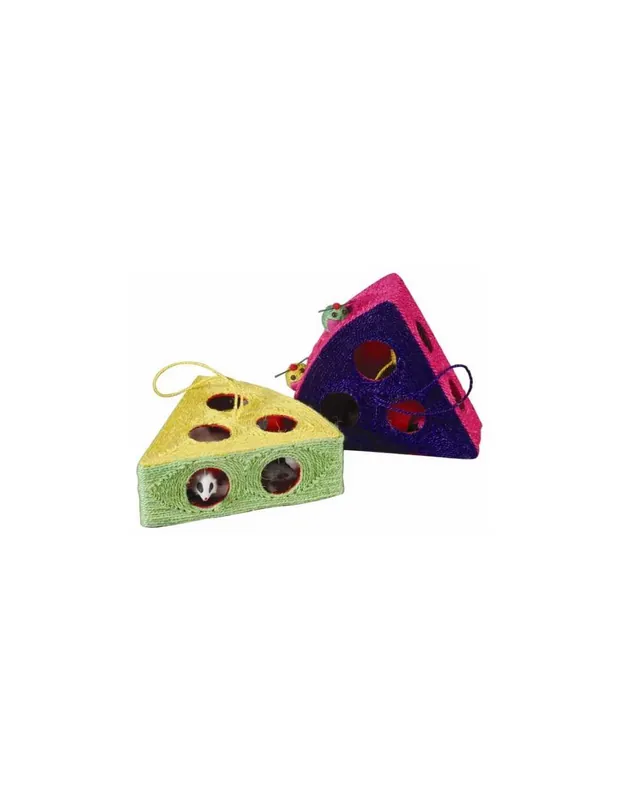 Happet sajt formájú macskajáték és kaparófa 28x28cm Outlet