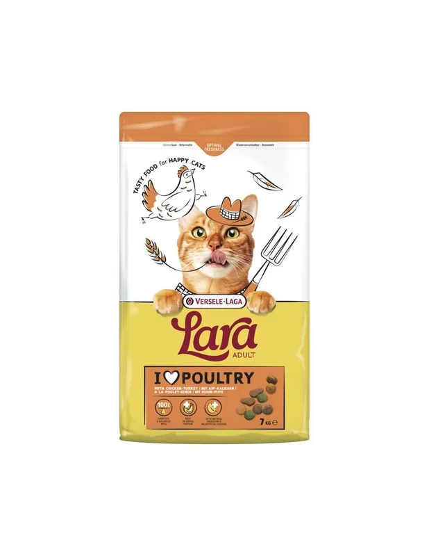 Bestseller Versele-Laga Lara Adult with Chicken-Turkey száraz macskaeledel 7kg (pulyka-csirke)