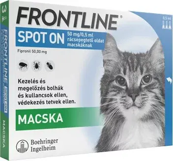 Frontline spot-on macskáknak 3 db Gyors szállítás