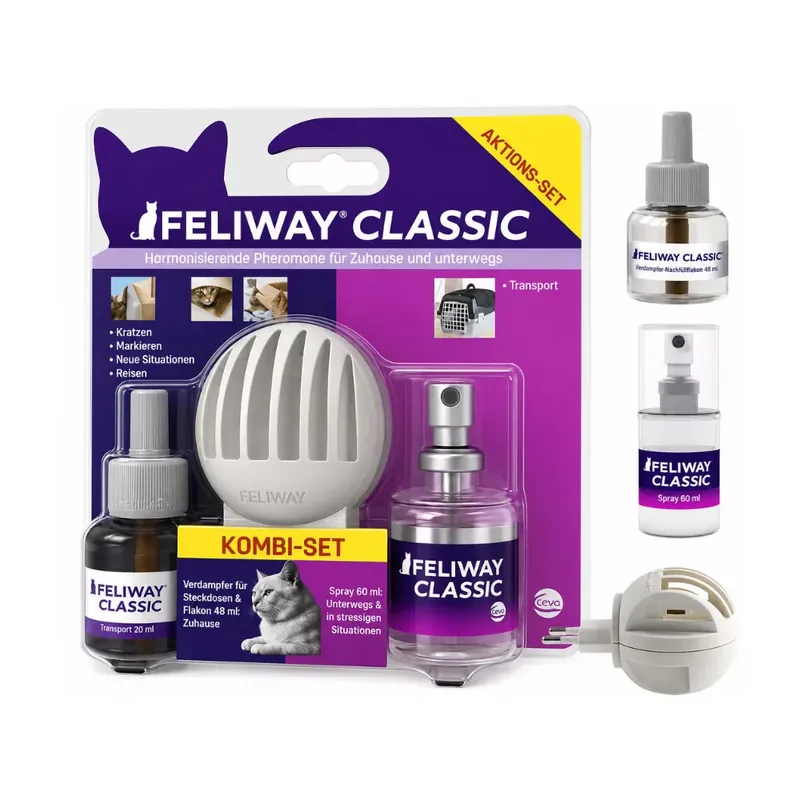 Feliway Classic párologtató készülék és folyadék + spray Biztonságos fizetés