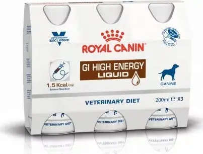 Azonnali szállítás Royal Canin Gastrointestinal High Energy Liquid 3 x 200 ml