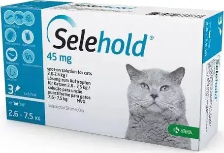 Selehold spot-on 2,5-7,5 kg macska 3 db Legkelendőbb