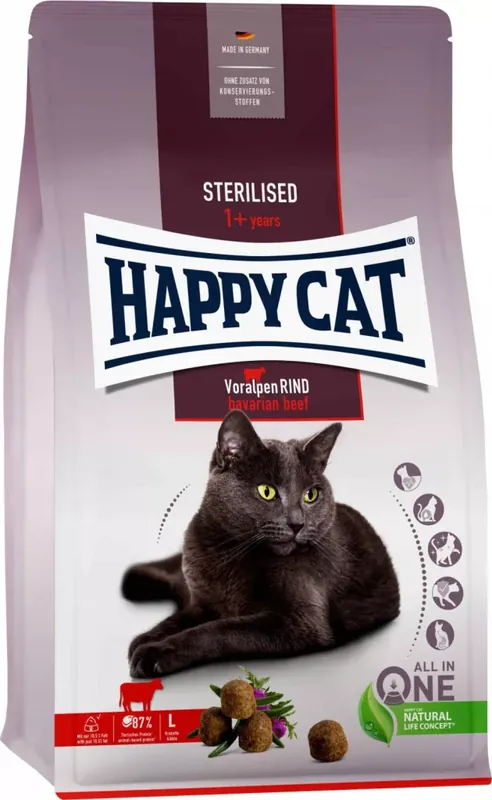 Szuper ajánlat Happy Cat Sterilised marhás táp 4 kg