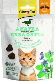 GimCat Crunchy Snack kacsa+macskamenta 50 g Expressz szállítás
