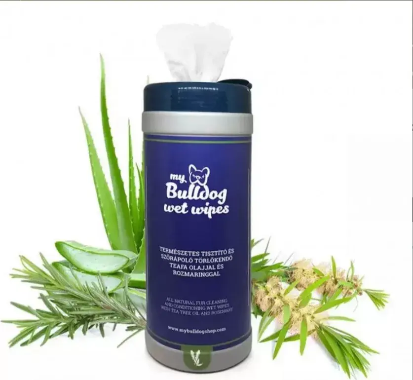 Olcsó My Bulldog Wet Wipes természetes nedves törlőkendő 75 db