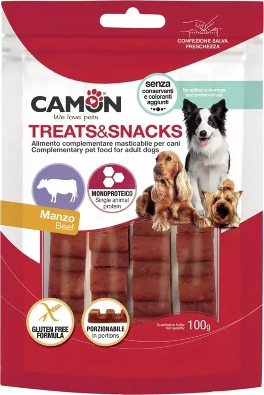 Biztonságos fizetés Camon snack monoprotein marhás 100 g