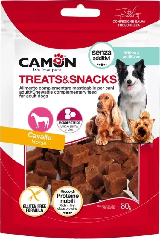Korlátozott ajánlat Camon snack monoprotein lovas kocka 80 g