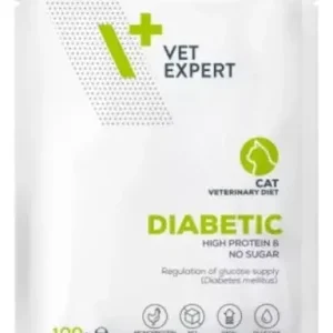 VetExpert Veterinary Diet Diabetic tasak macskáknak 100 g Expressz szállítás