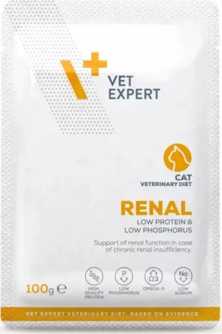 Olcsó VetExpert Veterinary Diet Renal tasak macskáknak 100 g