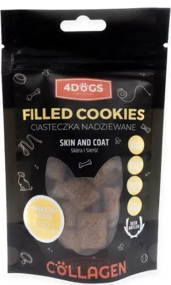 4Dogs Original Szőr-Bőrtápláló Jutalomfalat Szarvasagancsporral 60 g Árengedmény