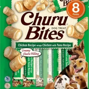 Különleges ajánlat Inaba Dog Churu Bites - csirke, tonhal 8 x 12 g