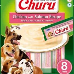 Vedd meg online Inaba Dog Churu Püré - csirke, lazac 8 x 20 g