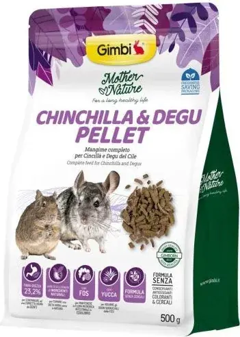 Gimbi Mother Nature Chinchilla & Degu pellet 500 g Kiárusítás