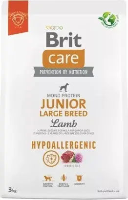 Olcsóbb Brit Care Dog Hypoallergenic Lamb Junior Large Breed 3 kg