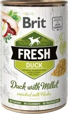 Vásárlói kedvenc Brit Fresh Duck with Millet 400 g