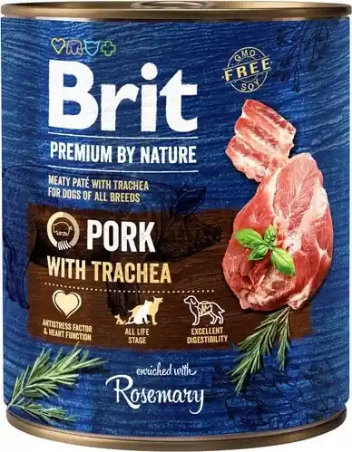 Vedd meg most Brit Premium by Nature Paté Pork with Trachea 800 g