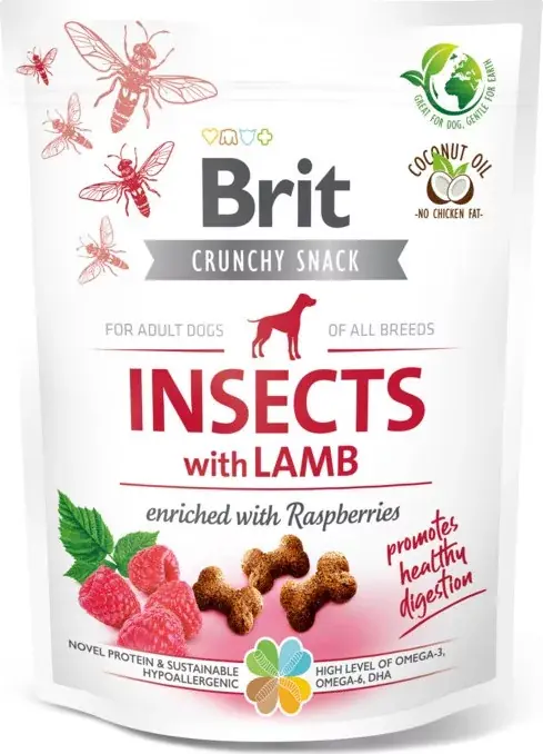 Brit Care Dog Crunchy Cracker Insects with Lamb and Raspberries 200 g Outlet