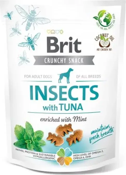 Utolsó esély Brit Care Dog Crunchy Cracker Insects with Tuna and Mint 200 g
