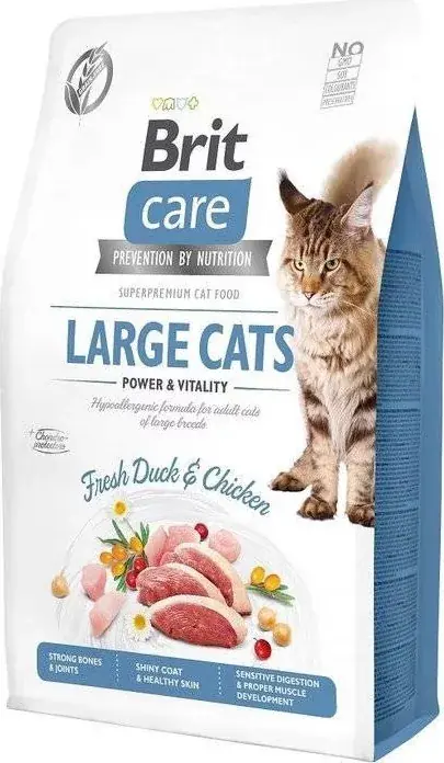 Vásárlói kedvenc Brit Care Cat Grain Free LARGE CATS Duck and Chicken 400 g