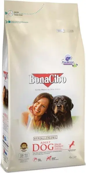 Újdonság Bonacibo High Energy - Adult Dog (Csirke, szardella és rizs) 15 kg