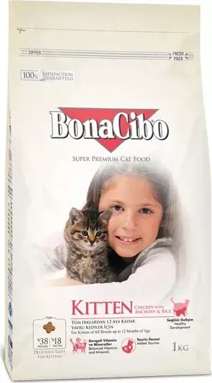 Bonacibo Kitten (Csirke, szardella, rák és rizs) 15 kg Akciós ár