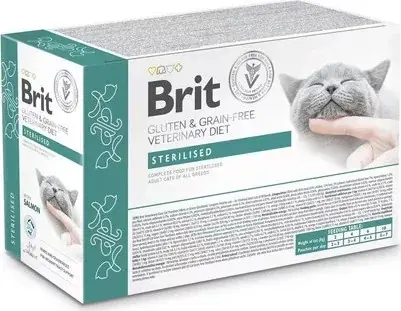 Brit GF Veterinary Sterilised Cat Pouch 12 x 85 g Expressz kézbesítés